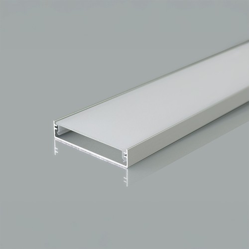 2000mm VT-71003 monteringssæt - med diffuser til LED-strip overflade, 50x10mm, sølv
