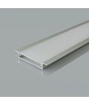 2000mm VT-71004 monteringssæt - med diffuser til LED-strip, indbygget, 50x10mm, sølv