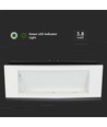 3,8W Samsung LED nødlysarmatur - 6000K, IP20, 22m læseafstand, inkl. batteri