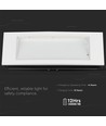 3,8W Samsung LED nødlysarmatur - 6000K, IP20, 22m læseafstand, inkl. batteri