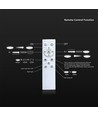 36W LED loftslampe med fjernbetjening - Ø39cm, CCT 3-i-1, hvid/sort kant, inkl. lyskilde