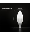 VT-268 LED kertepære 6,5W E14 - Cree chip, 3000K, 6 års garanti