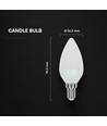 E14 4,5W LED kertepære - C37, 6 års garanti, CREE LED chip
