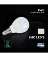 P45 VT-270 LED 6,5W E14 - plastpære, Cree chip, 3000K, 6 års garanti