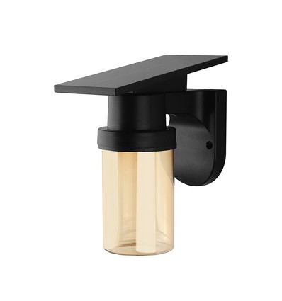 Vt-11148cct LED væglampe 0,9W - sol, 3-i-1, sort, IP54, med fjernbetjening