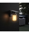 0,9W Solara LED væglampe med solcelle - IP54, sort, 120lm, 3-i-1 CCT, inkl. fjernbetjening