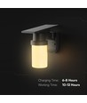 0,9W Solara LED væglampe med solcelle - IP54, sort, 120lm, 3-i-1 CCT, inkl. fjernbetjening