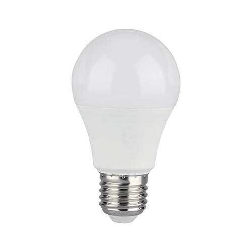 E27 9W LED pære - A60, 806lm, erstatter 60W, hvid plast