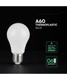 E27 9W LED pære - A60, 806lm, erstatter 60W, hvid plast
