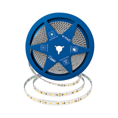 10m 15W/m 3-i-1 CCT LED strip, RA90 - 24V, 192 LED pr. meter, IP20, 10 meter rulle