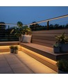 5 m. vandtæt HiCri slim COB strip - 230V, IP67, 296 LED, 10W/m, tape på bagsiden