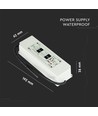 Vt-22153 LED strømforsyning 150W - plast, slim, 12V, IP67