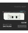 VT-22105 strømforsyning 100W - LED, plast, slim, 12V, IP67, 5 års garanti