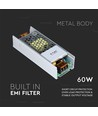 VT-24061 LED strømforsyning 60W - slim, 24V, 2.5A, IP20