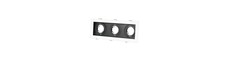 3xGU10 indbygningsspot, firkantet - Hvid/Sort, aluminium, uden lyskilde, hul: Ø256x85mm, mål: 270x100mm
