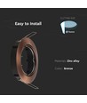 GU10 Bronze indbygningsspot - Rund, , IP20, Flot design