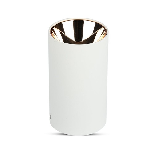 VT-882 lampe GU10 - rund, hvid, rosaguld