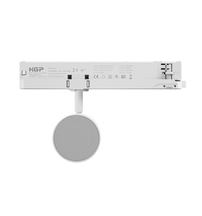 10W Bluetooth højttaler til 3-faset skinne - Hvid, Bluetooth 5.4, direkte strøm fra skinne, IP20