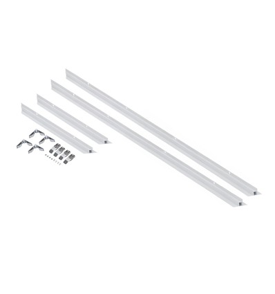 Indbygningsramme 120x30 paneler - Hvid, aluminium