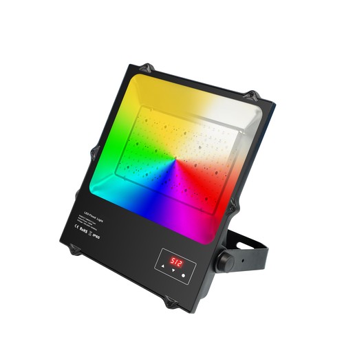 100W RGBW DMX projektør - IP65, arbejdslampe, DMX512