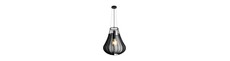 E27 Designer pendel, Ø42cm - Mat sort, dekorativ loftlampe, uden lyskilde