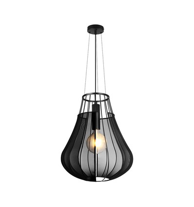 E27 Designer pendel, Ø42cm - Mat sort, dekorativ loftlampe, uden lyskilde