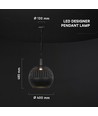 GU10 Designer pendellampe - Mat sort, Metal serie, Ø40 cm