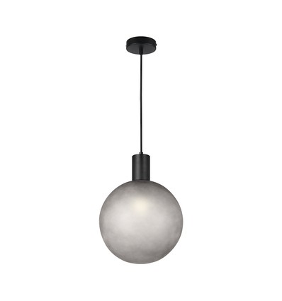 E27 Designer pendelophæng - D100*H25mm, mat sort, uden lyskilde