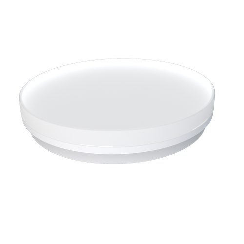 24/18/13W LED dæmpbar CCT loftslampe - Ø28cm, Højde: 5cm, IP54, hvid kant, inkl. lyskilde