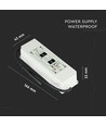 Vt-22061 strømforsyning 60W - led, plast, slim, 12V, IP67
