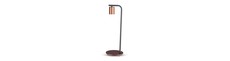 Designer bordlampe med E27 fatning og afbryder - Rød bronze, metal, 150x420mm, max 60W