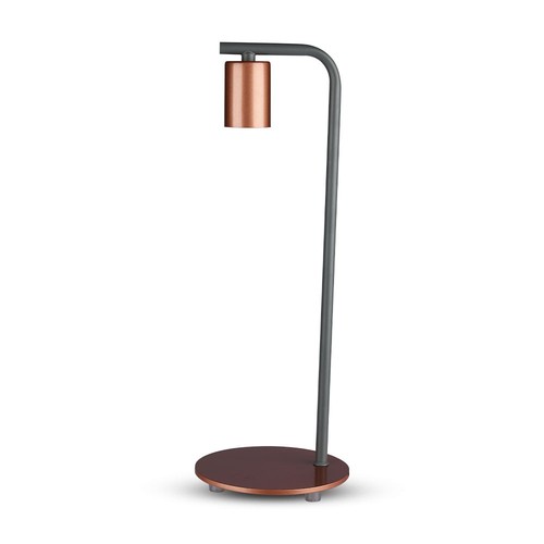 Designer bordlampe E27 - med afbryder, rød bronze