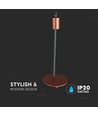 Designer bordlampe med E27 fatning og afbryder - Rød bronze, metal, 150x420mm, max 60W