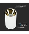 Vt-882 lampe GU10 - Run hvid/guld