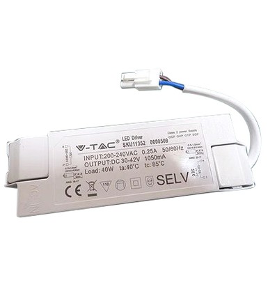 40W LED driver til 60x60 LED panel - 1050mA, IP20, 30-42V DC