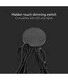 Skjult touch-lysdæmper til LED - Sort, 12V (72W), 24V (144W), op til 2,5cm tykkelse