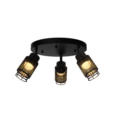 18W LED designer loftslampe - Ø30cm, 3000K, mat sort, IP20 indendørs