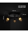 18W LED designer loftslampe - Ø30cm, 3000K, mat sort, IP20 indendørs