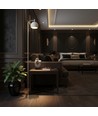10W designer gulvlampe - 1200lm, 120lm/W, 3000K, børstet nikkel, højde 141cm