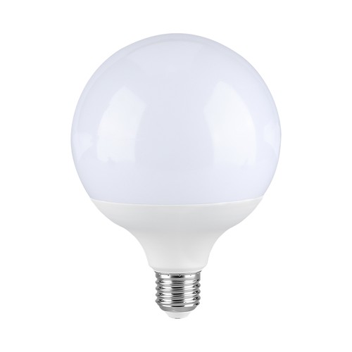 E27 22W LED G120 globepære - Samsung LED chip, 2650lm, hvid plast, varm hvid