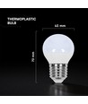 E27 3,7W LED kronepære - G45, 320lm, erstatter 25W, 180° lysspredning