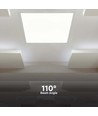 60x60 LED panel, 40W - Højde:18mm, 120 lm/W, slim, hvid kant