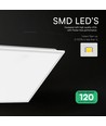 60x60 LED Panel, 40W - Højde:33mm, 120 lm/W, 5 års garanti, hvid kant