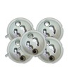 5 stk. GU10 fatning i keramik - Inkl. 15cm silikoneledning, 2A