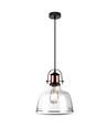 Vt-7220 pendel lampe E27 - gennemsigtig, sort loftroset