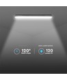120cm VT-120136E LED armatur 36W - vandtæt, med Samsung-chip, nødsæt, V-Tac