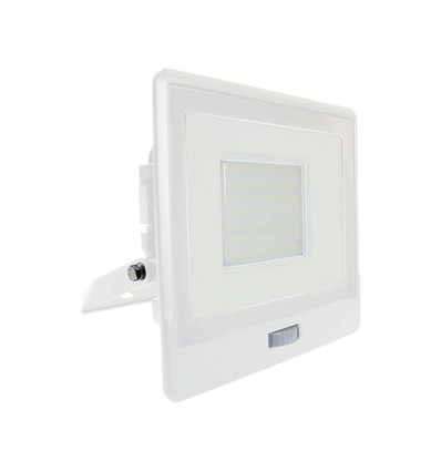 Vt-158s LED projektør 50W - med PIR sensor, Samsung chip, 4000K, hvidt hus