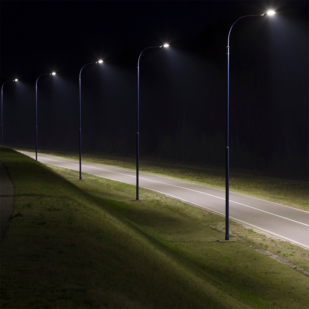 150W LED gadelampe, Samsung LED chip - 135lm/W, IP65, 6500K, 5 års garanti - Kulør : Kold