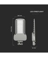 Vt-154st LED gadebelysning 150W - slank, Samsung chip, 6500K, 135lm/W