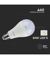 A60 VT-2113 LED 10,5W e27 - plastpære, 4000K, 3 stk./pakke